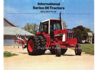 International Series 86 Tractors 85 to 160 PTO HP Pro-ag line booklet 
